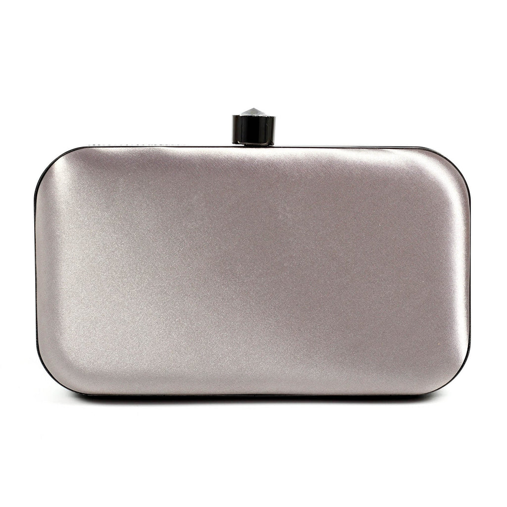 Regal / Rubiya Dark Grey Gemstone Clutch