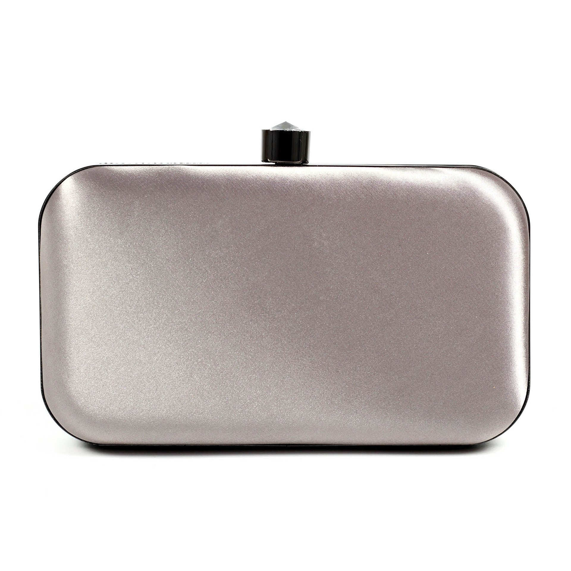 Regal / Rubiya Dark Grey Gemstone Clutch