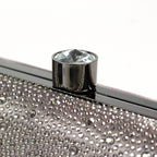 Regal / Rubiya Dark Grey Gemstone Clutch