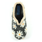 Daisy Grey Flower Slipper