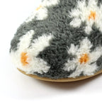 Daisy Grey Flower Slipper
