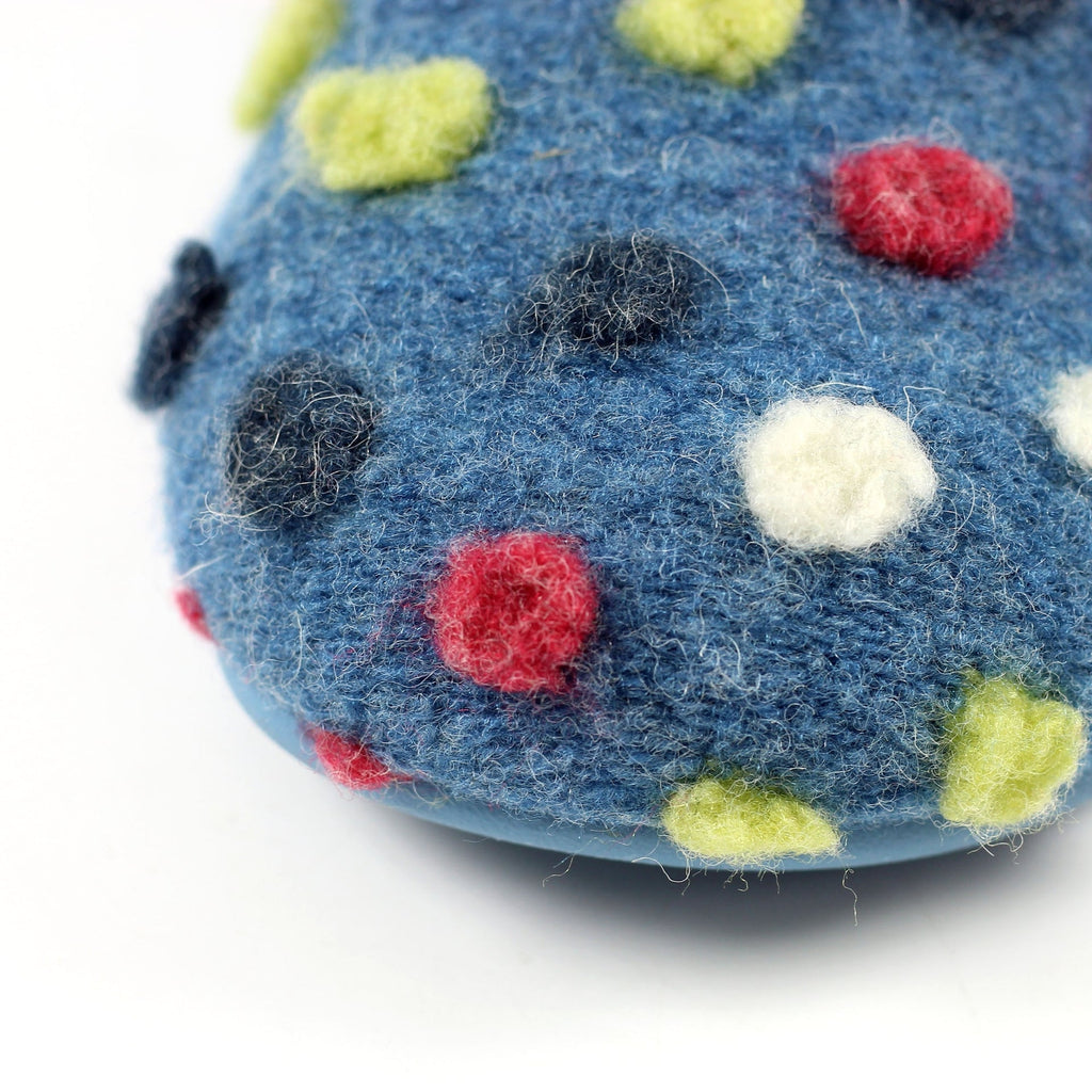 Helix Mid Blue Polka Dot Slipper