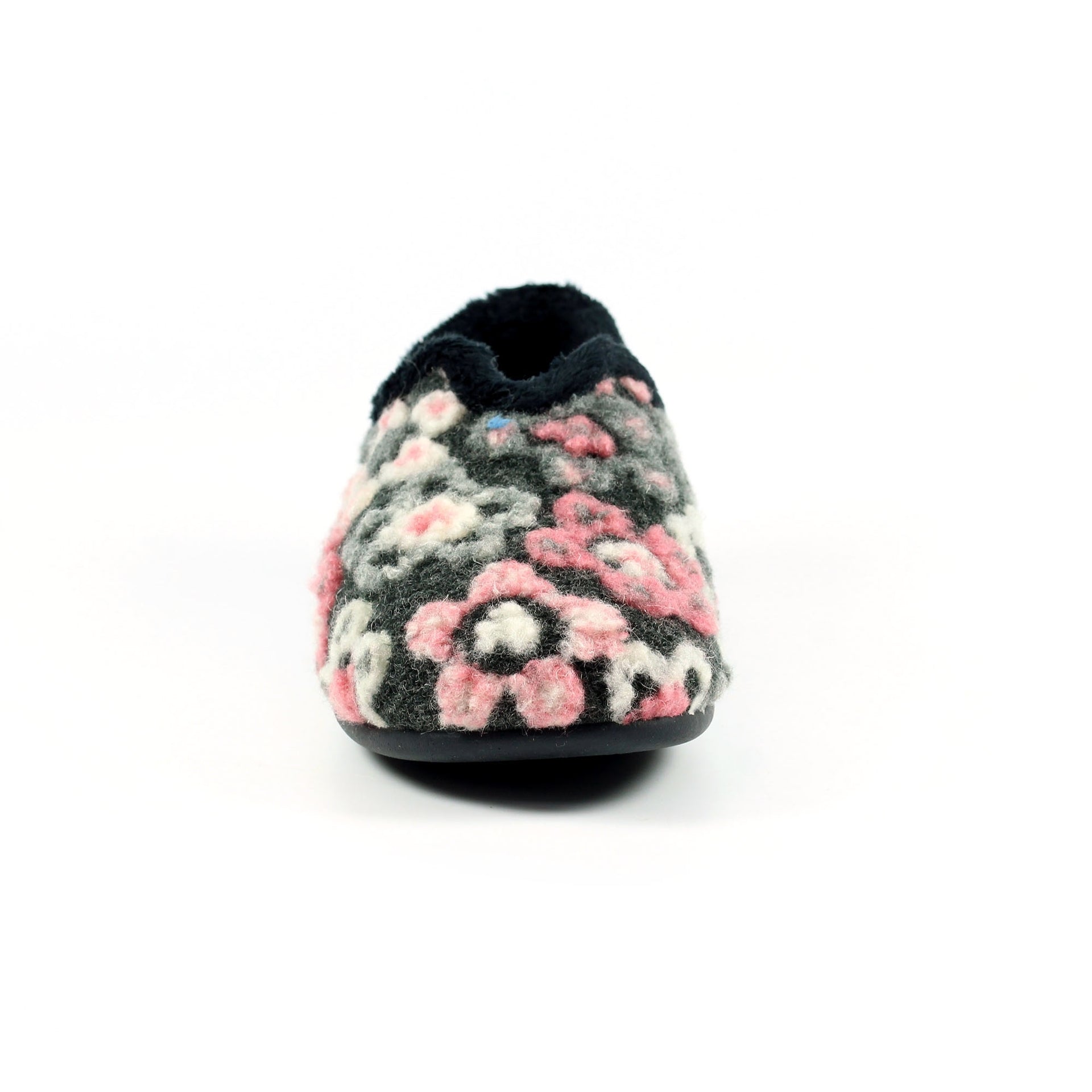 Hippy Black Flower Full Slipper