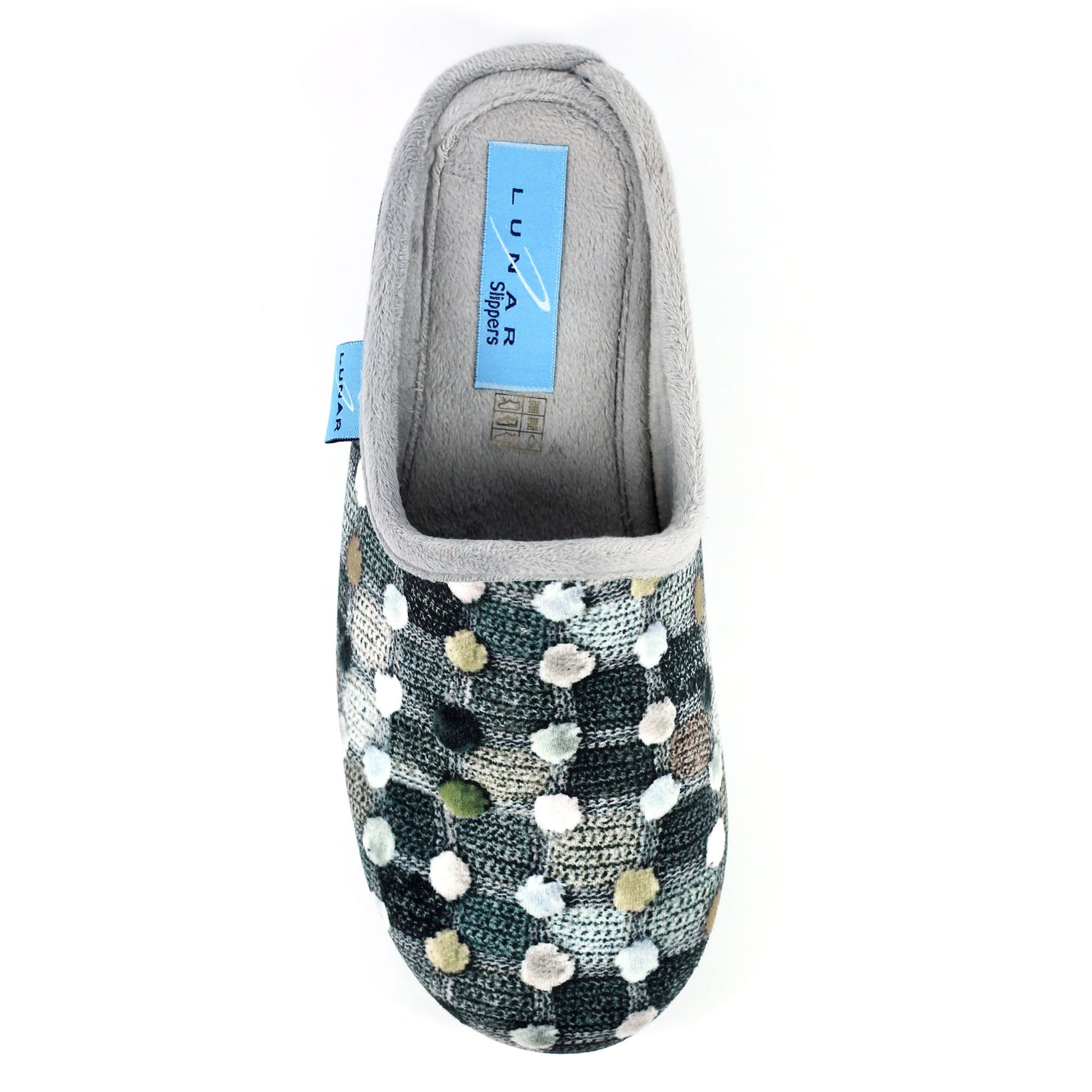 Crackle Grey Slip On Slipper