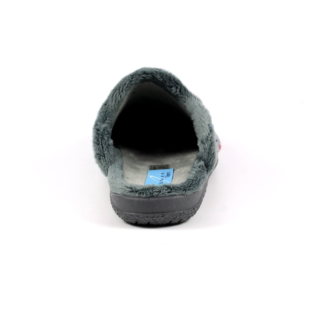Bruna Grey Mule Slipper