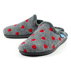 Bruna Grey Mule Slipper