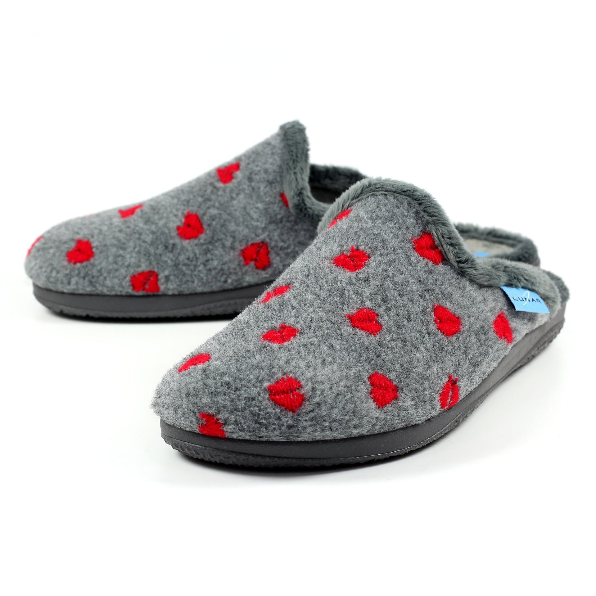 Bruna Grey Mule Slipper