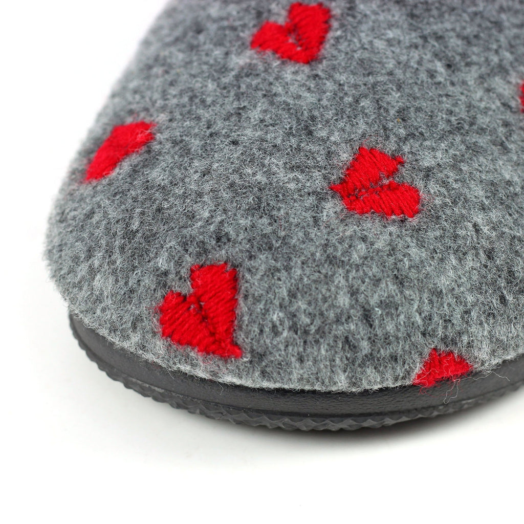 Bruna Grey Mule Slipper