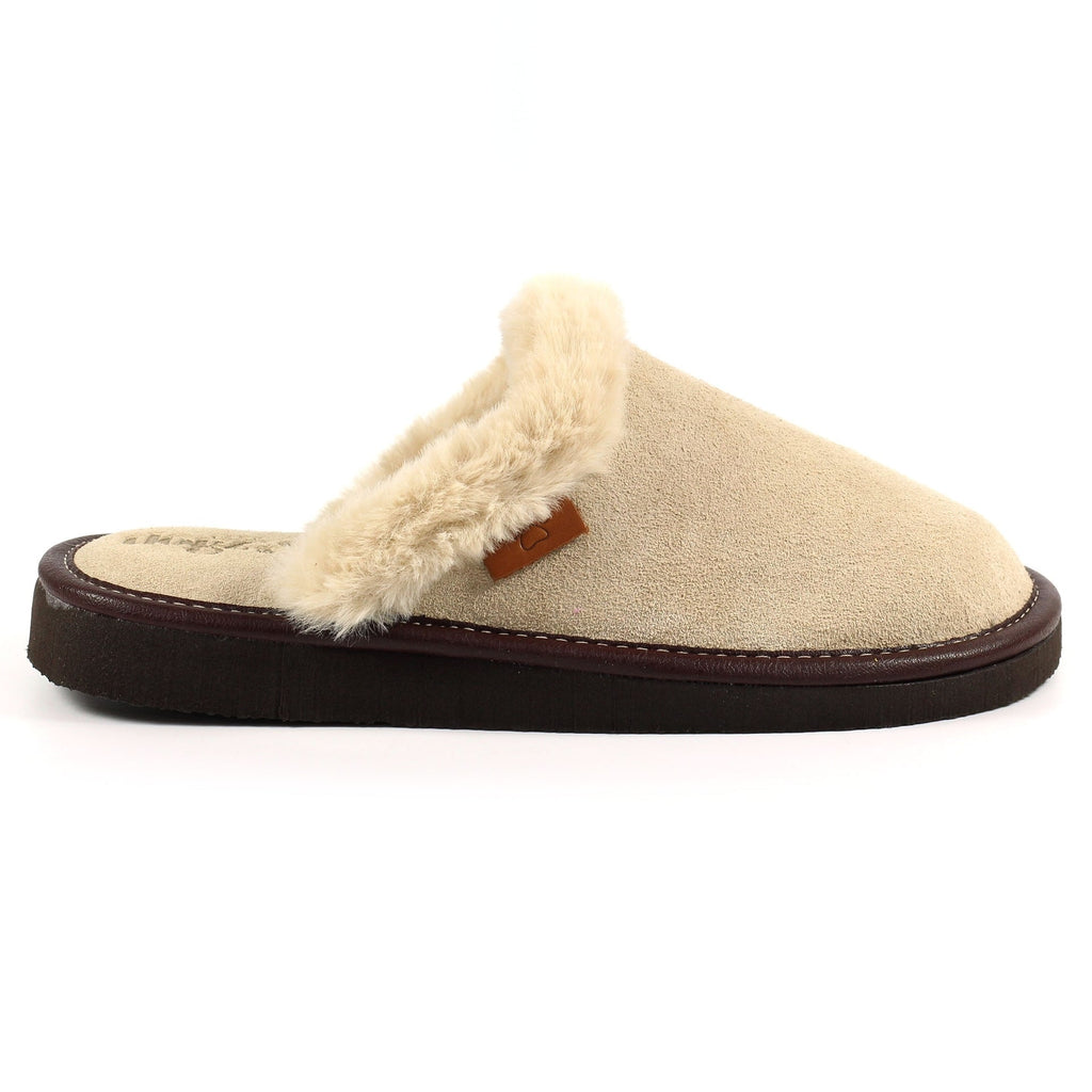 Lazy Dogz Otto Beige Suede Slipper
