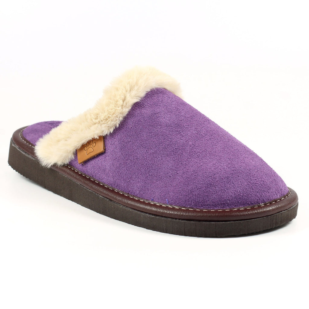 Lazy Dogz Otto Purple Suede Slipper