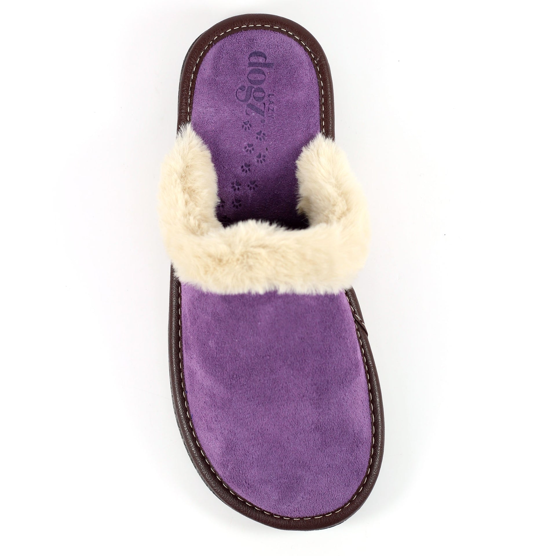 Lazy Dogz Otto Purple Suede Slipper