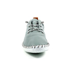 St. Ives Grey Leather Plimsoll
