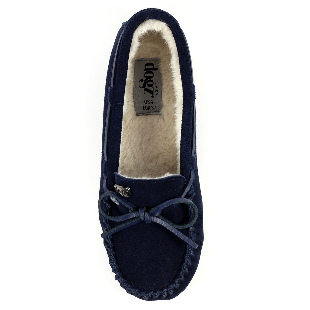 Lazy Dogz Portree Navy Slipper