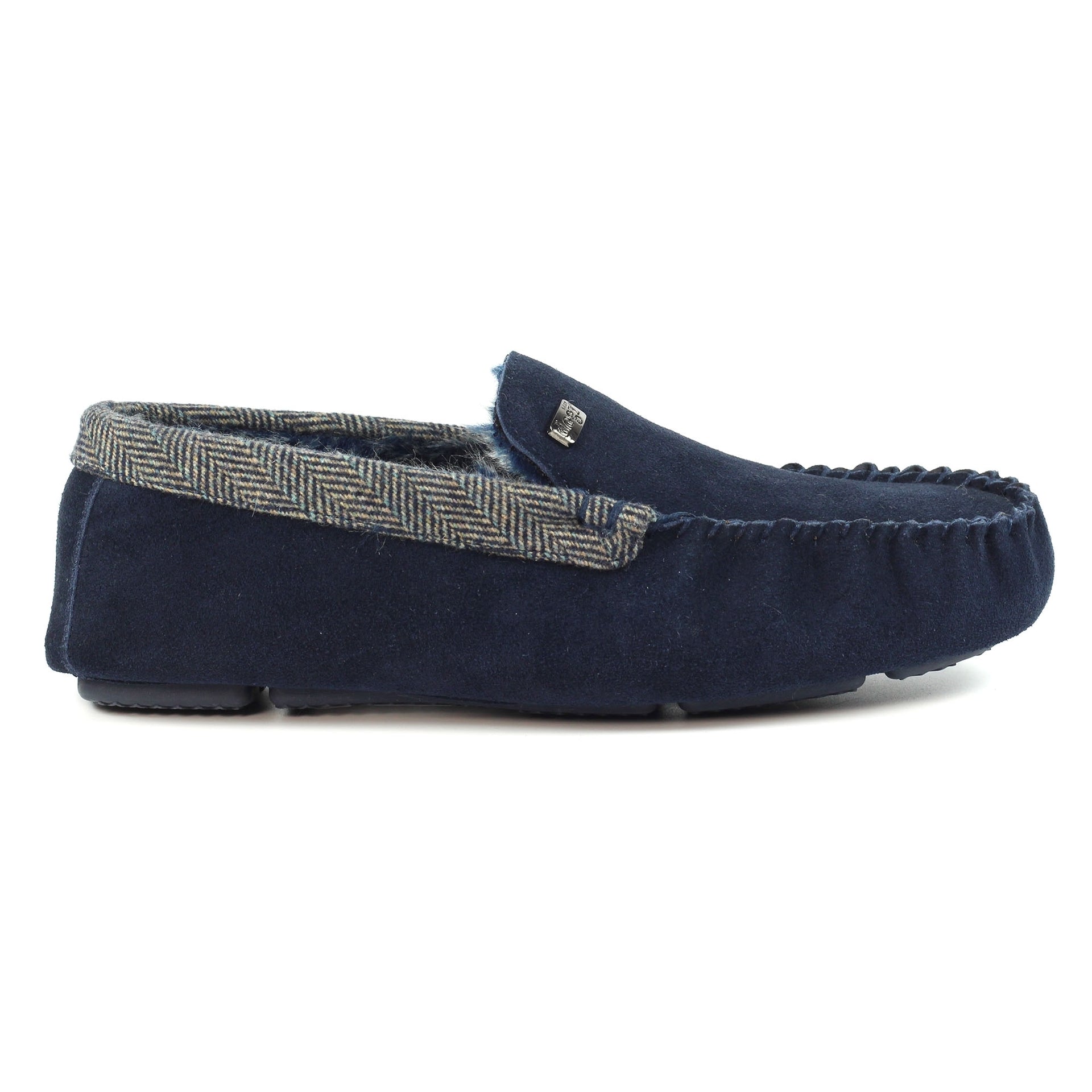 Lazy Dogz Mens Worley Navy Slipper