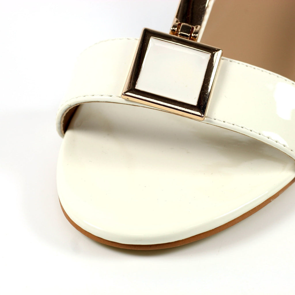 Blaze White Patent Sandal