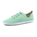 St. Ives Mint Leather Plimsoll