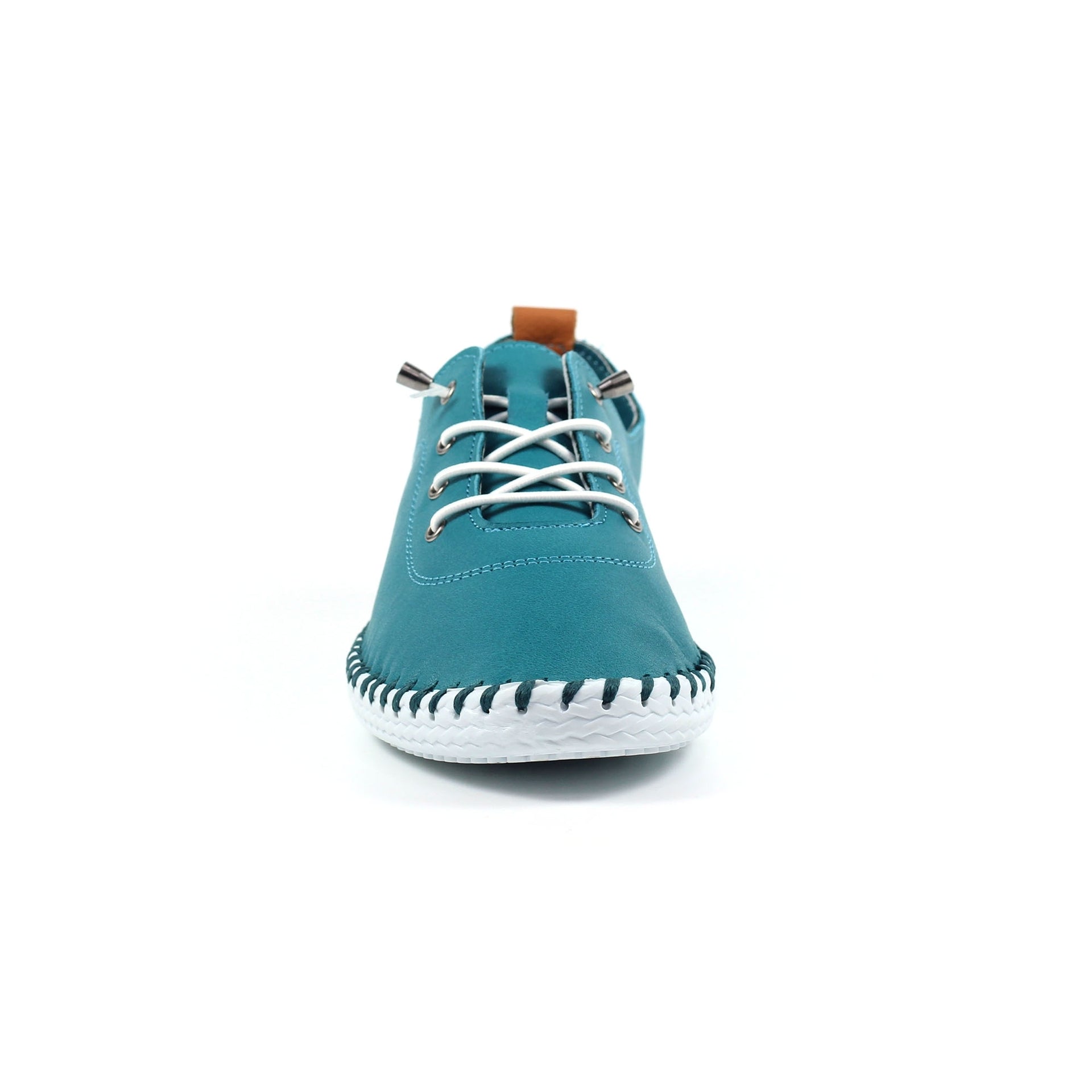 St. Ives Teal Leather Plimsoll