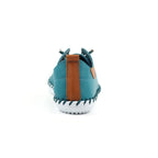 St. Ives Teal Leather Plimsoll