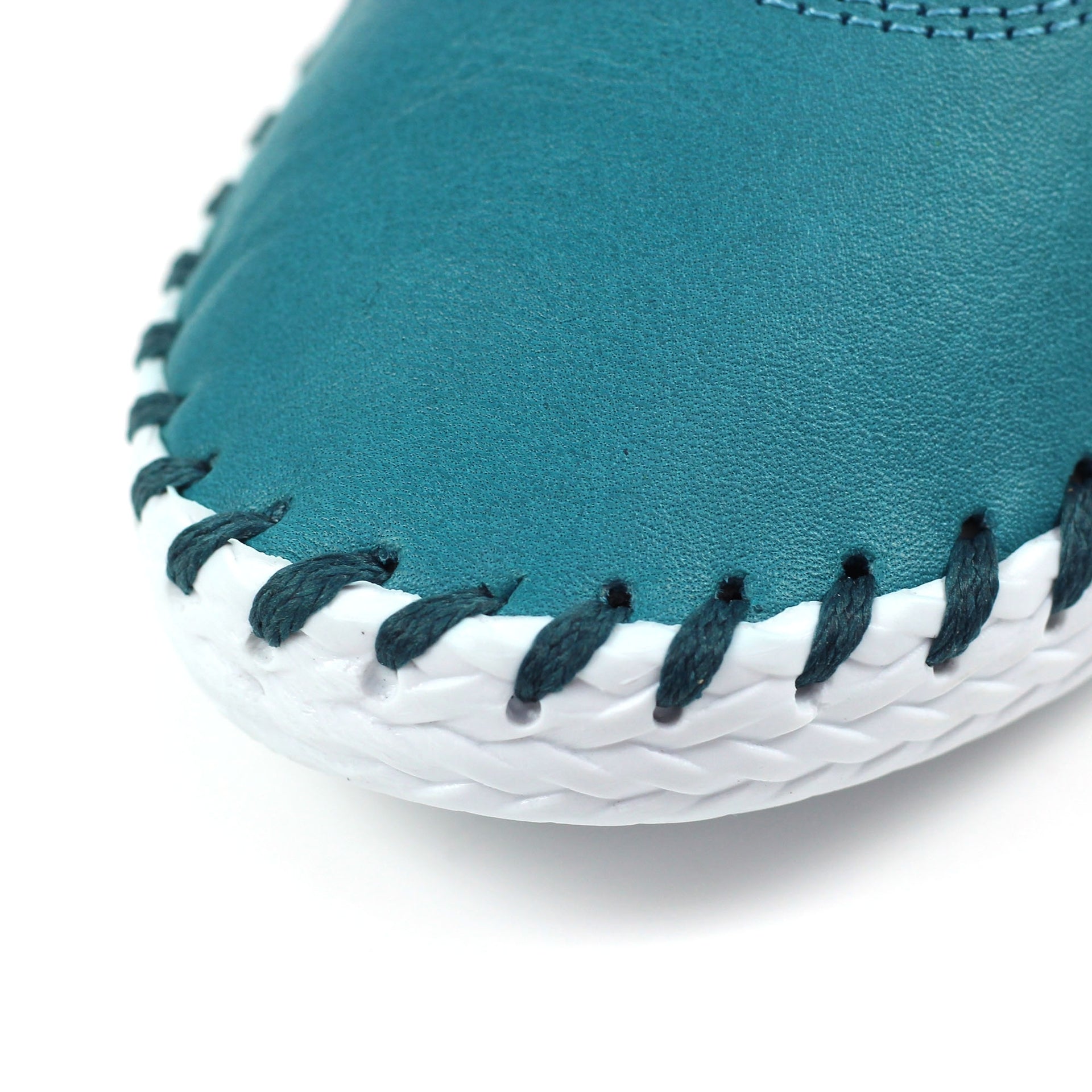 St. Ives Teal Leather Plimsoll