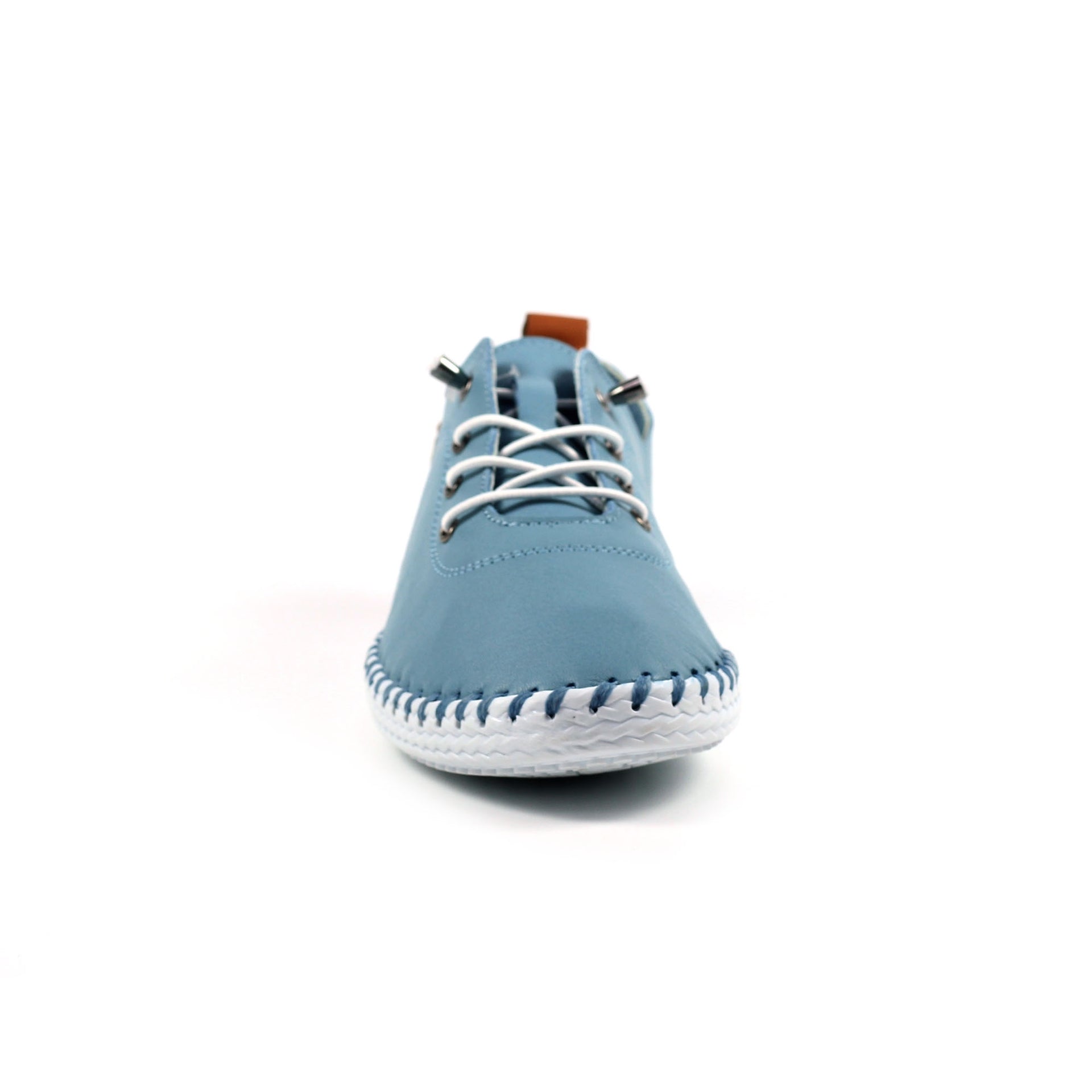 St. Ives Light Blue Leather Plimsoll