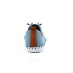 St. Ives Light Blue Leather Plimsoll