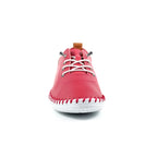 St. Ives Raspberry Leather Plimsoll