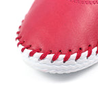 St. Ives Raspberry Leather Plimsoll