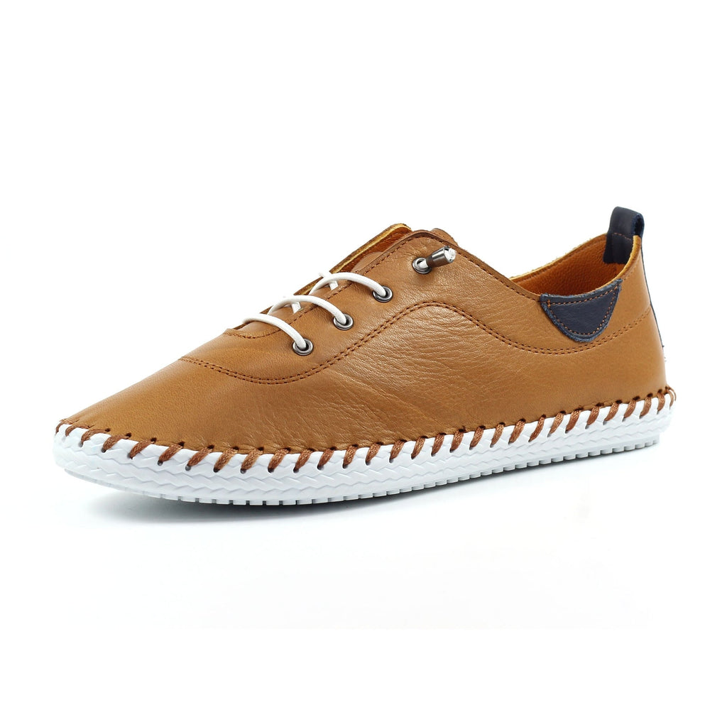 St. Ives Tan Leather Plimsoll