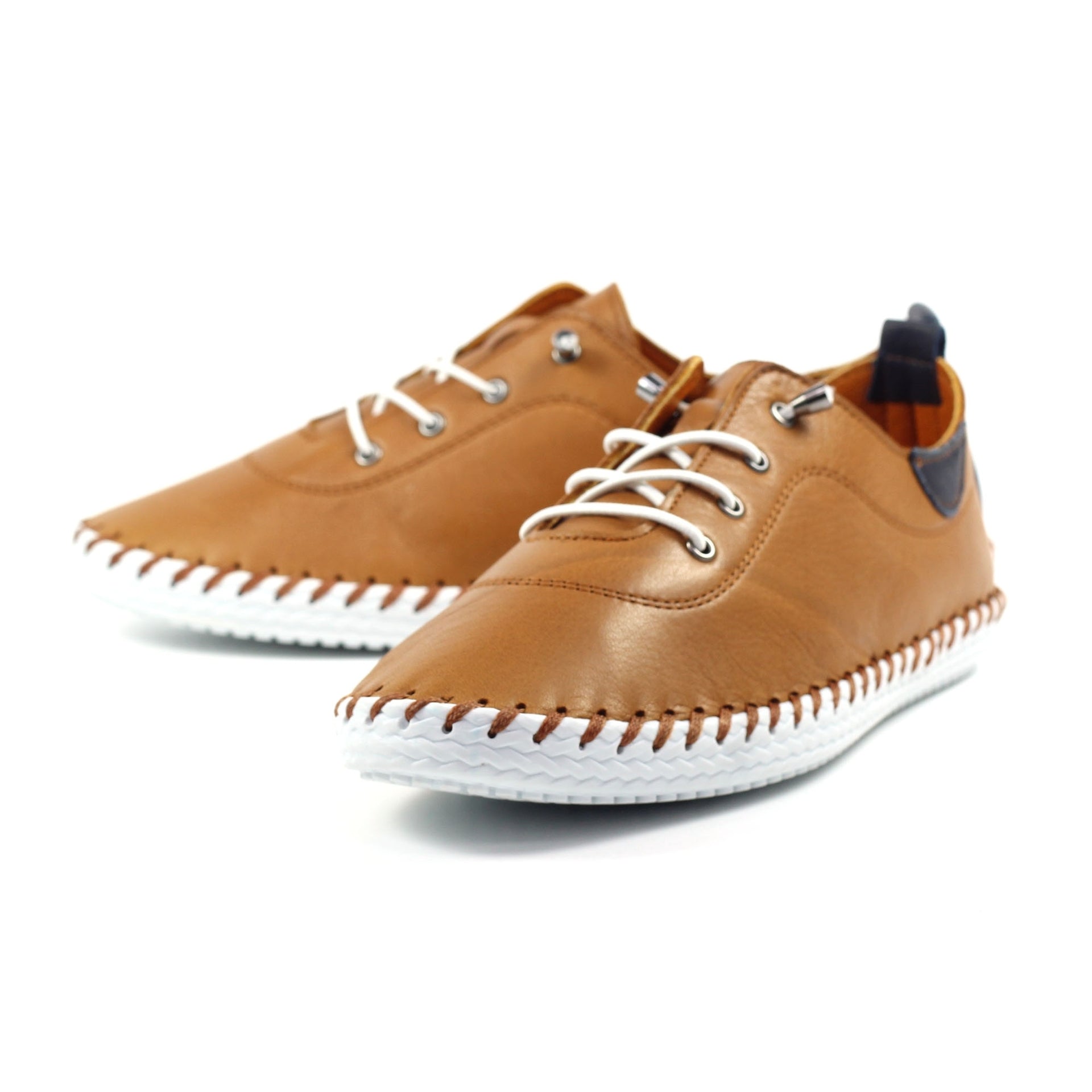 St. Ives Tan Leather Plimsoll