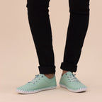 St. Ives Mint Leather Plimsoll