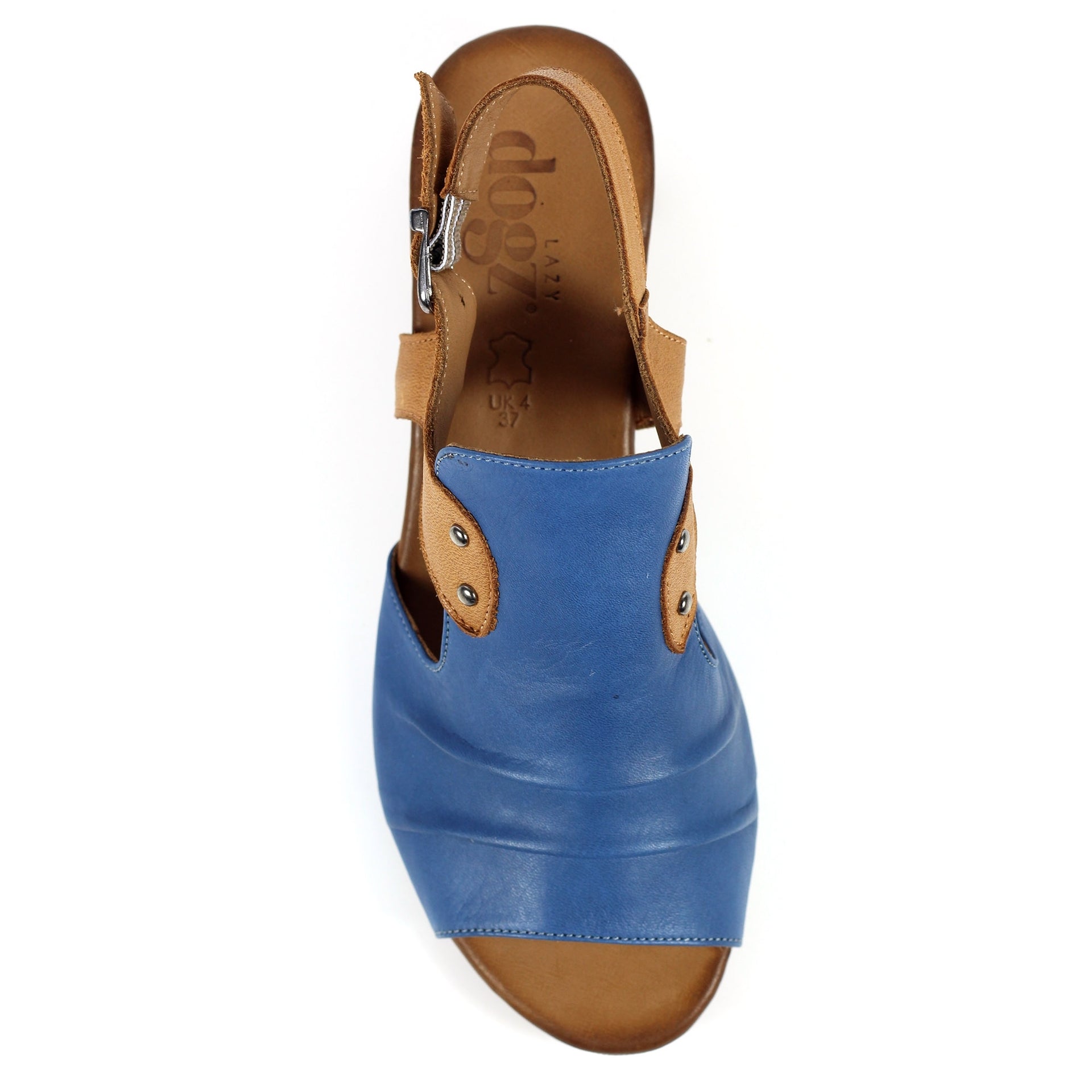 Jaden Blue Leather Sandal