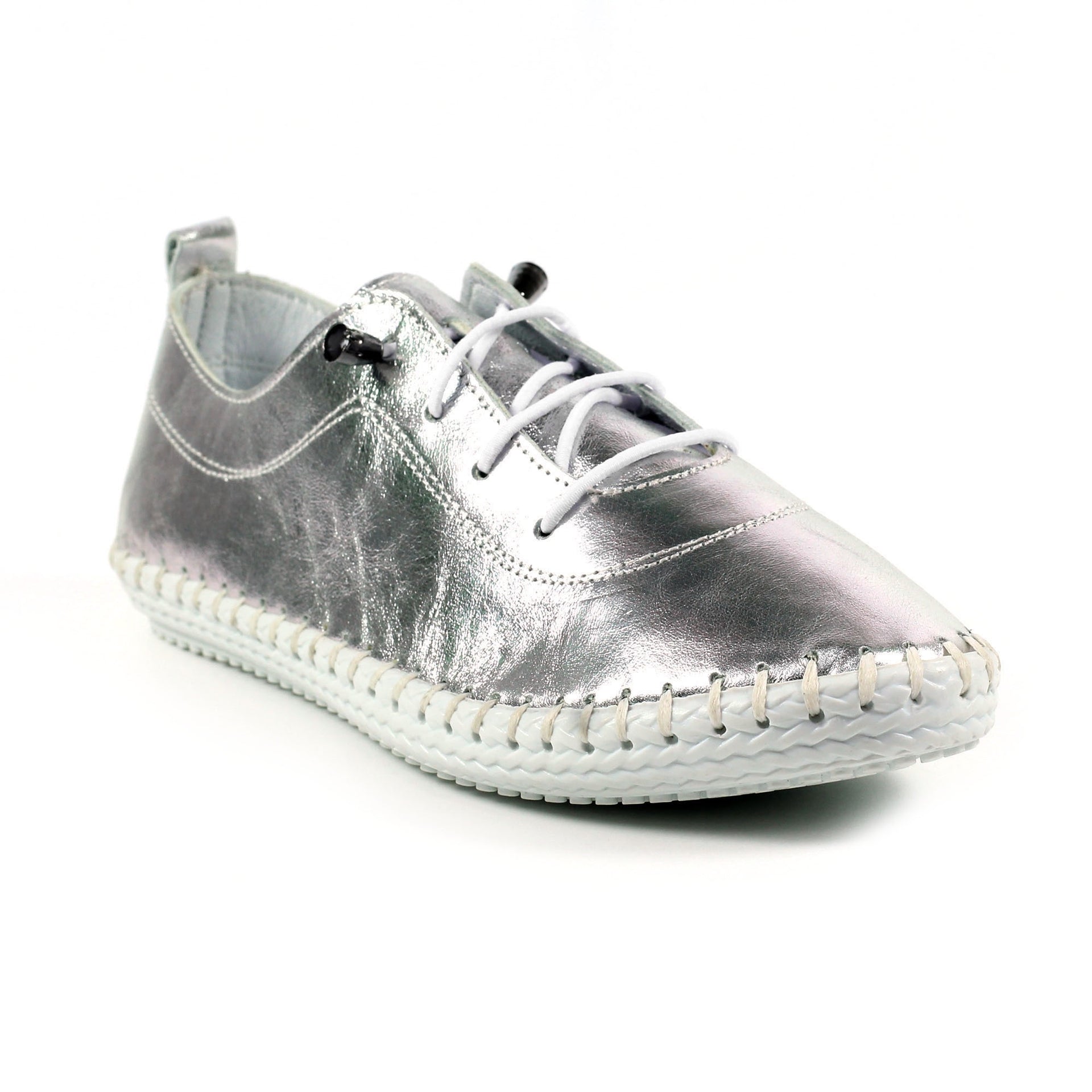St. Ives Metallic Silver Plimsoll