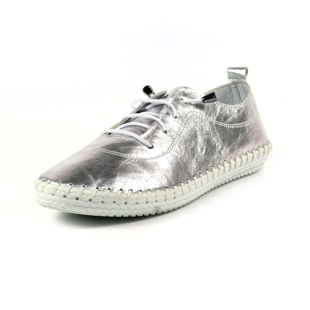 St. Ives Metallic Silver Plimsoll