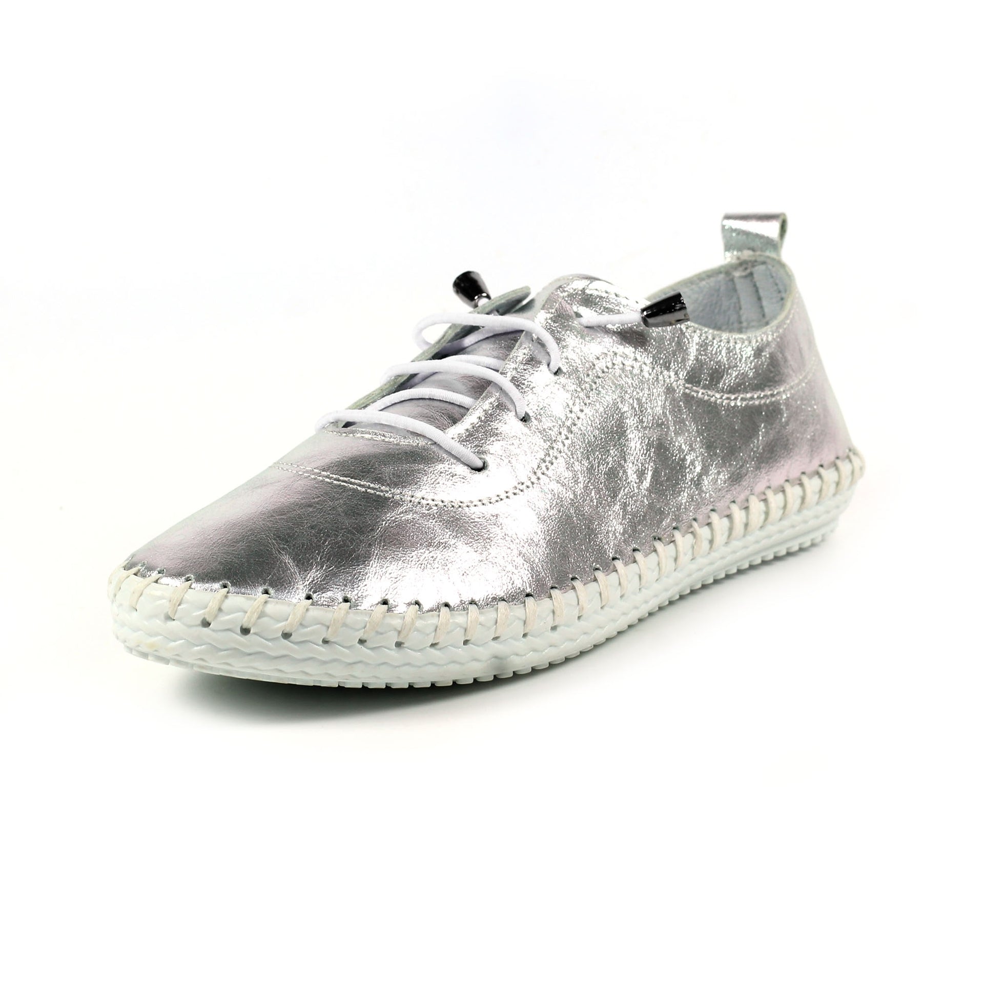 St. Ives Metallic Silver Plimsoll