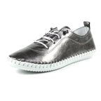 St. Ives Metallic Pewter Plimsoll