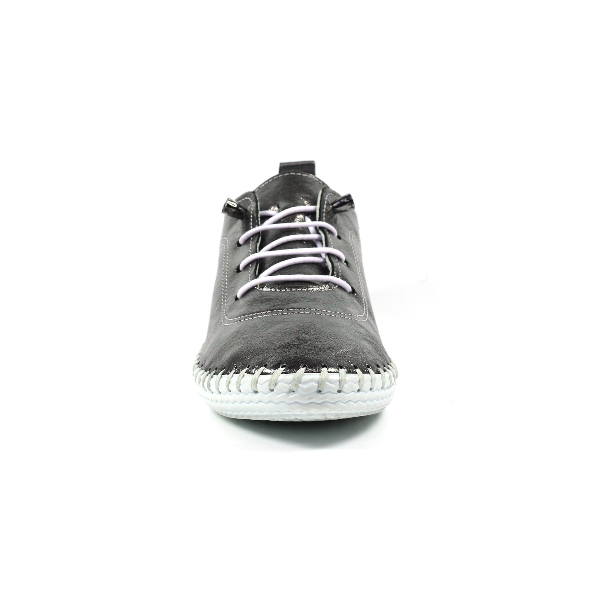 St. Ives Metallic Pewter Plimsoll