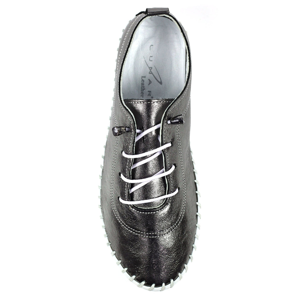 St. Ives Metallic Pewter Plimsoll