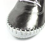 St. Ives Metallic Pewter Plimsoll