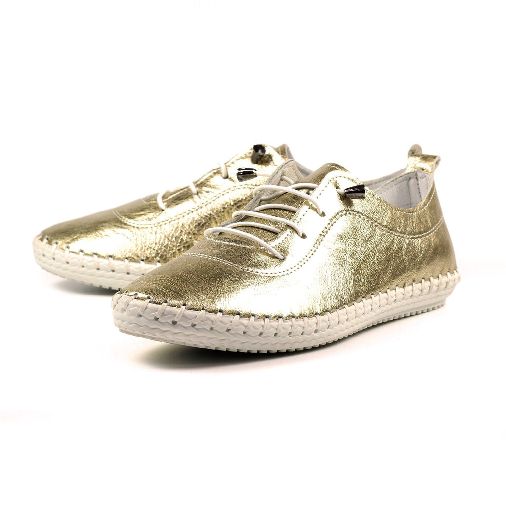 St. Ives Metallic Gold Plimsoll