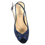 Emmerline Navy Slingback Wedge