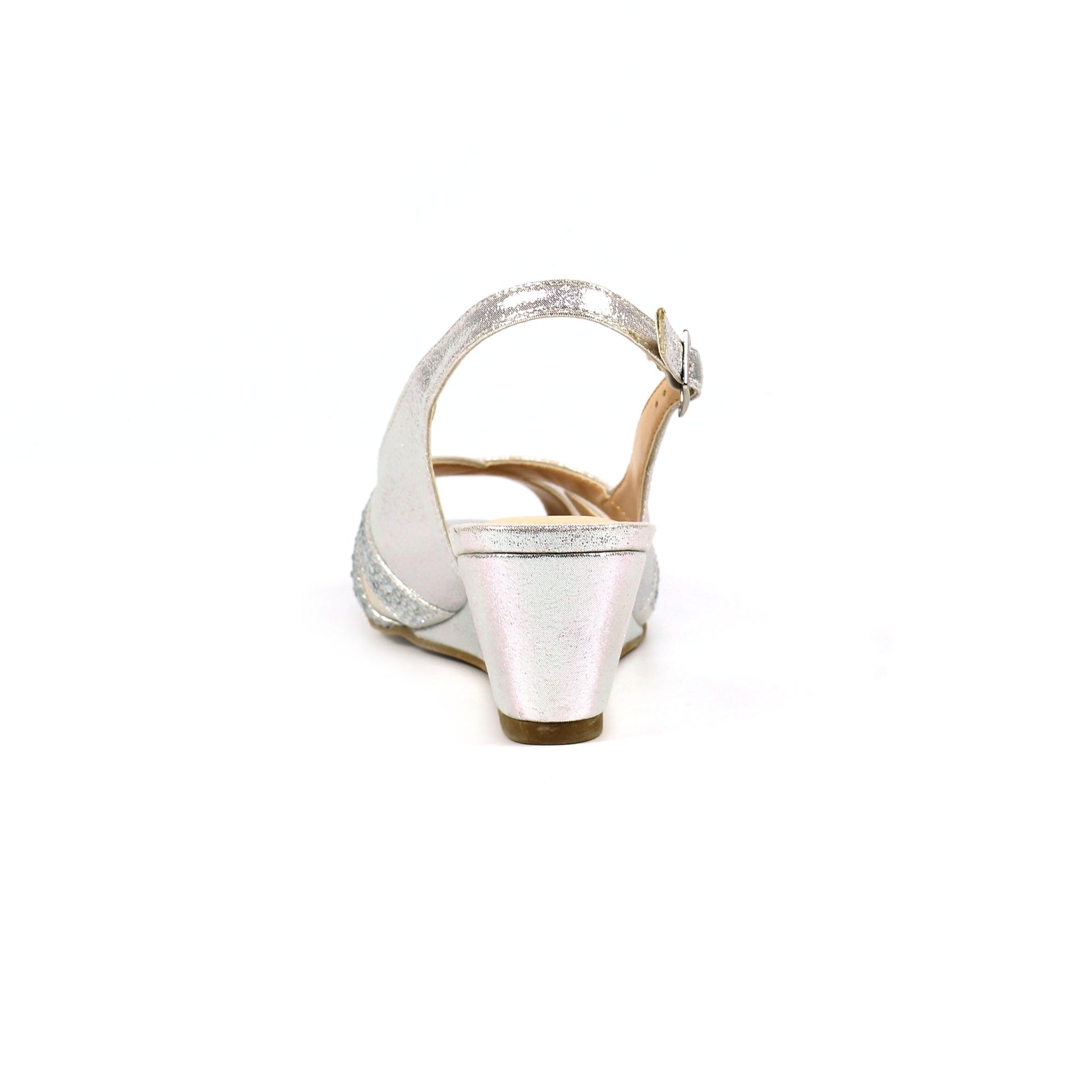 Emmerline Silver Slingback Wedge