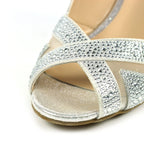 Emmerline Silver Slingback Wedge