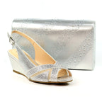 Emmerline Silver Slingback Wedge