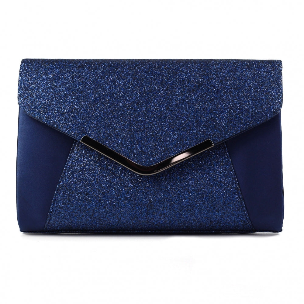 Rowena Navy Clutch Bag