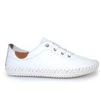 St. Ives White Leather Plimsoll