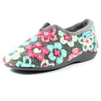 Hippy Grey Flower Full Slipper