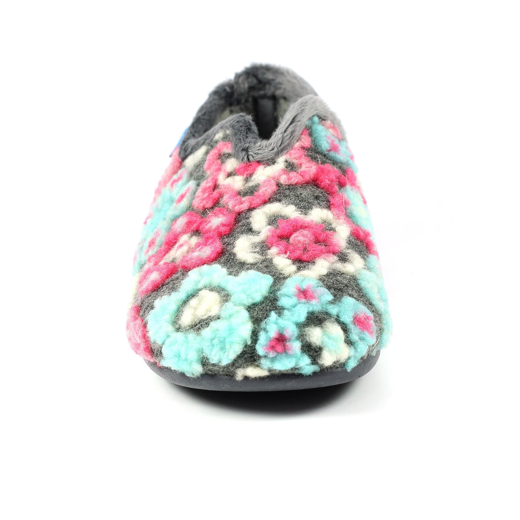 Hippy Grey Flower Full Slipper