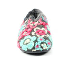 Hippy Grey Flower Full Slipper