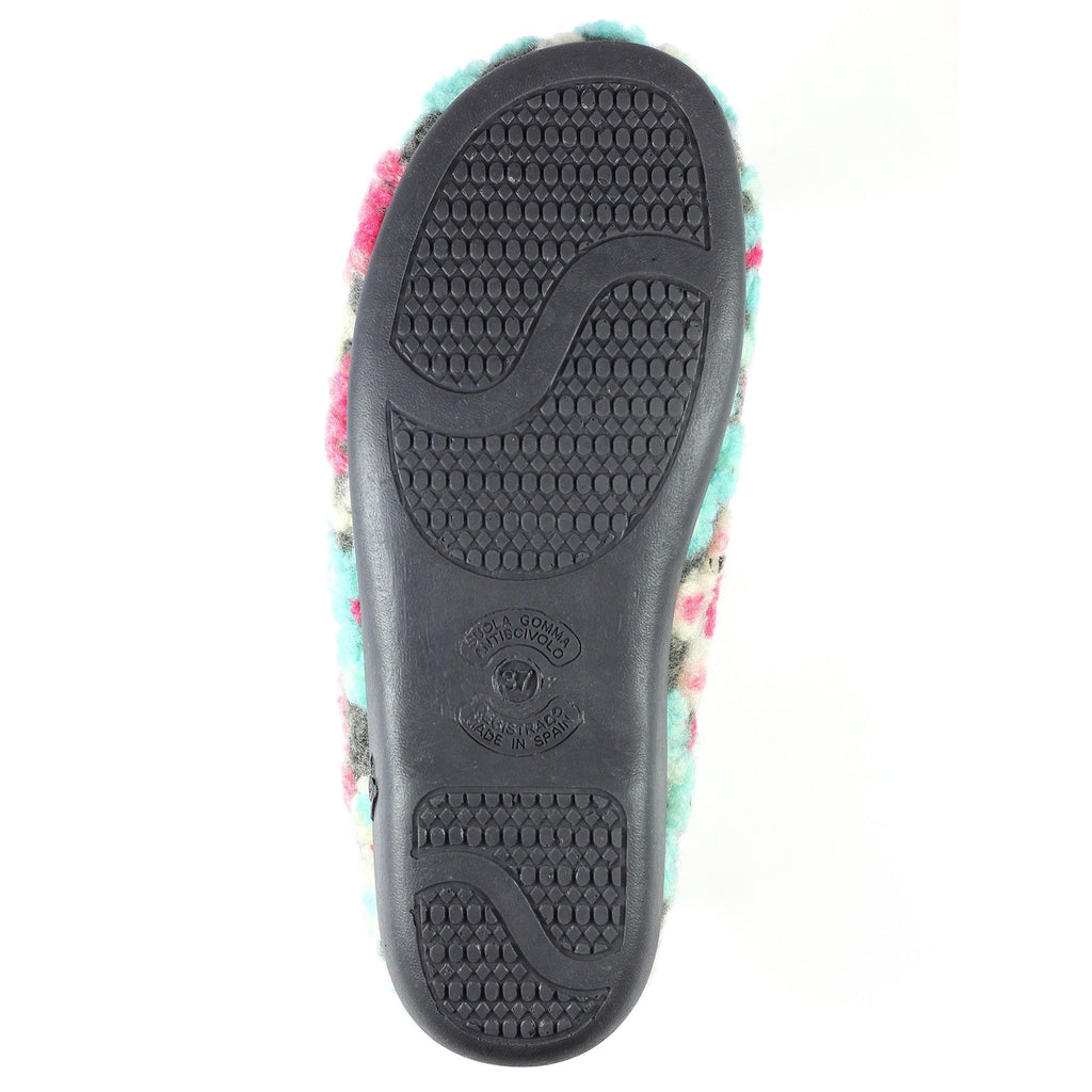 Hippy Grey Flower Full Slipper