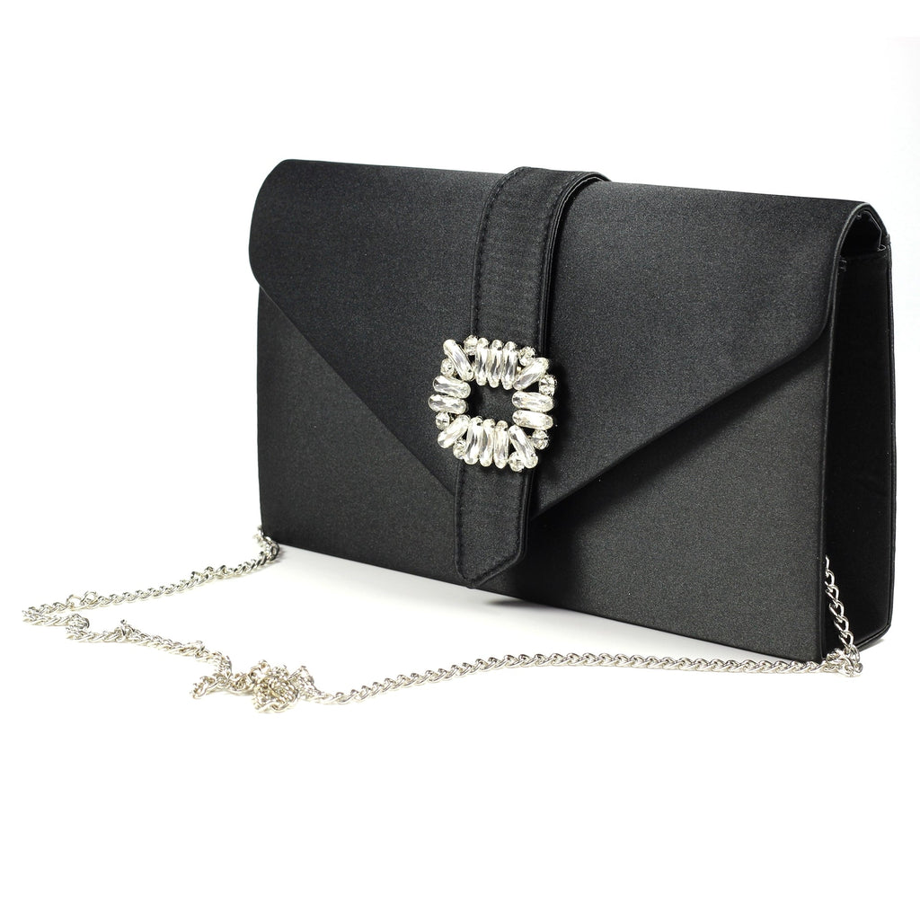 Venice Black Satin Bag